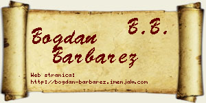 Bogdan Barbarez vizit kartica